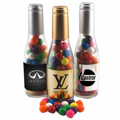 Champagne Bottle with Gumballs 8" - Tote Bags Now