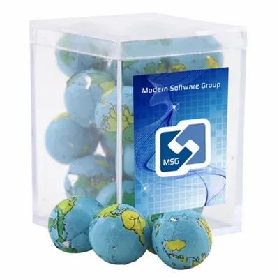 Acrylic Box with Chocolate Globes - Small - Custom Hats Now