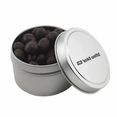Round Tin with Choc Espresso Beans - SBF3100 - Tote Bags Now