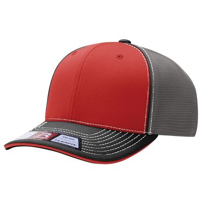 RED/CHARCOAL/BLACK RED/CHARCOAL/BLACK - Custom Hats Now