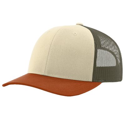 CREAM/LODEN/DARK ORANGE CREAM/LODEN/DARK ORANGE - Custom Hats Now