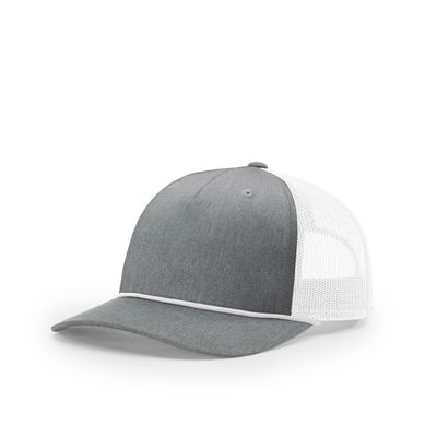 HEATHER GRAY/WHITE-WHITE HEATHER GRAY/WHITE-WHITE - Custom Hats Now
