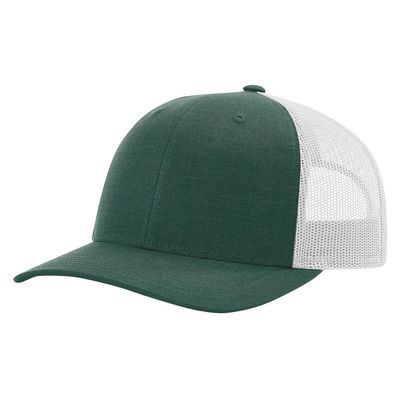HEATHER DARK GREEN/SILVER HEATHER DARK GREEN/SILVER - Custom Hats Now
