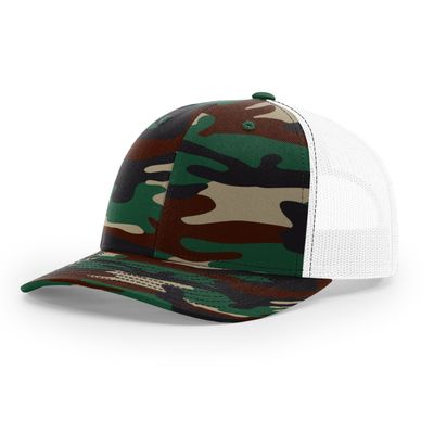 GREEN CAMO/WHITE GREEN CAMO/WHITE - Custom Hats Now