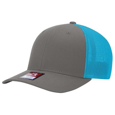 CHARCOAL/NEON BLUE CHARCOAL/NEON BLUE - Custom Hats Now