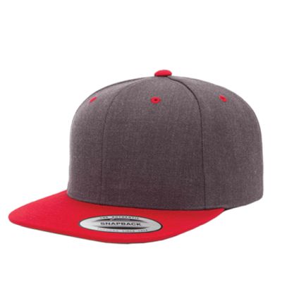 DARK HEATHER/RED DARK HEATHER/RED - Custom Hats Now