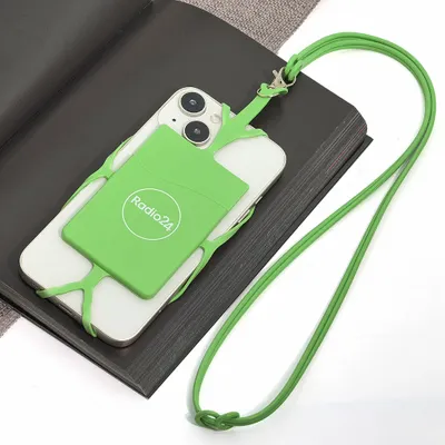Lanyard Silicone Phone Wallet Holder - Custom Hats Now