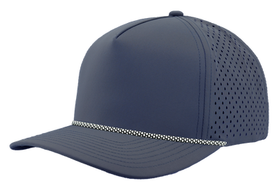 Light Navy-Black/White Chainlink Rope Light Navy-Black/White Chainlink Rope - Custom Hats Now