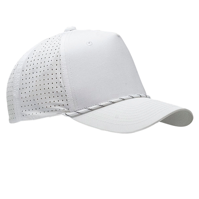 White_White/Black Rope White_White/Black Rope - Custom Hats Now
