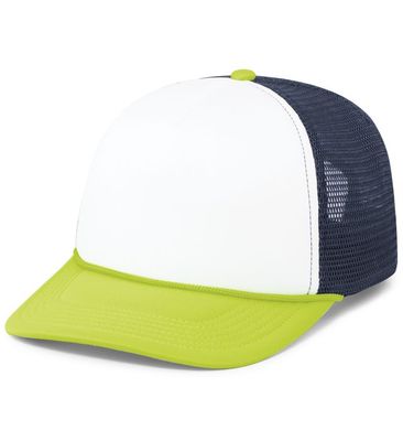 White/Navy/Chartruese White/Navy/Chartruese - Custom Hats Now