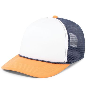 White/Navy/Orange White/Navy/Orange - Custom Hats Now