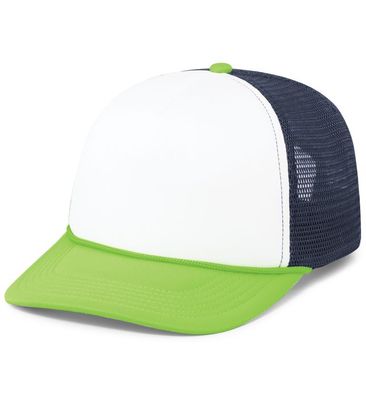 White/Navy/Neon Green White/Navy/Neon Green - Custom Hats Now