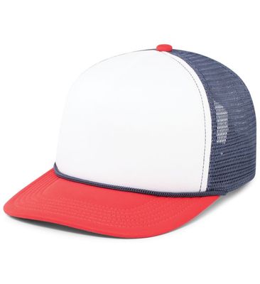 WHITE/NAVY/RED WHITE/NAVY/RED - Custom Hats Now