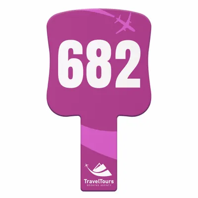 Rectangle Auction Paddles - Custom Hats Now