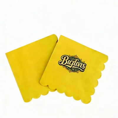 Scallop Beverage Napkins - Custom Hats Now
