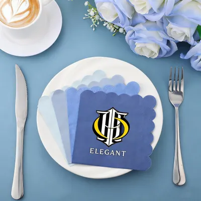 Scallop Beverage Napkins - Custom Hats Now