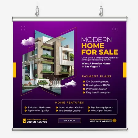 Hanging Clamp Bar Banners - Custom Hats Now