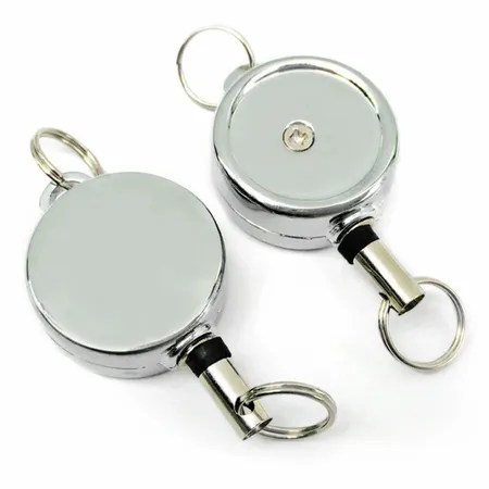 Silver Reel Keychain Silver Reel Keychain - Custom Hats Now