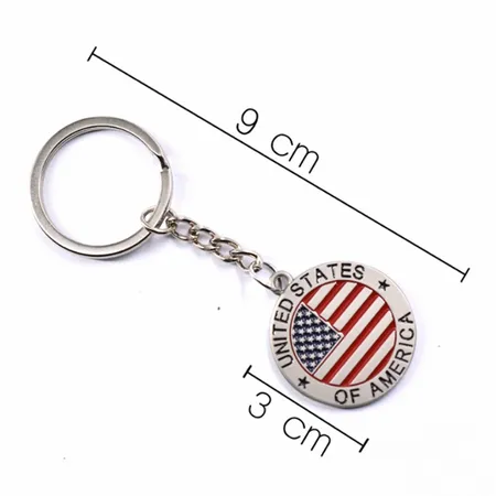 Custom US Flag Keychain Custom US Flag Keychain - Custom Hats Now