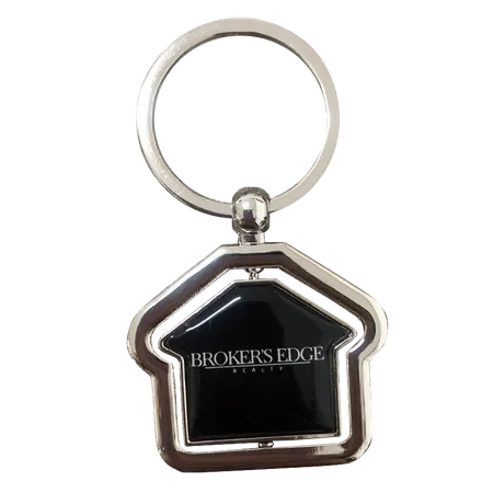 Spinning House Metal Keychain Spinning House Metal Keychain - Custom Hats Now