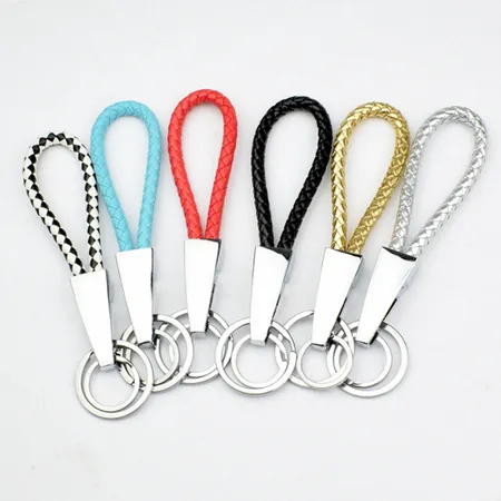 Braided Leather & Metal Keychain Braided Leather & Metal Keychain - Custom Hats Now