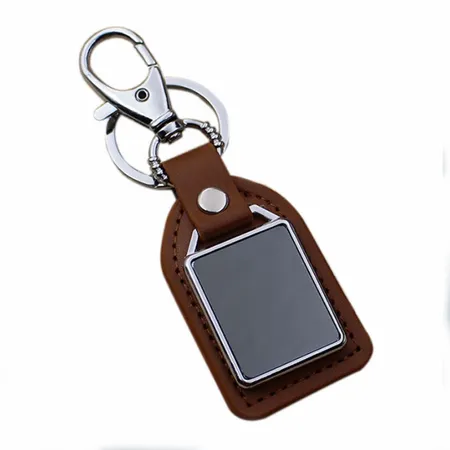 Premium Leather & Metal Keychain Premium Leather & Metal Keychain - Custom Hats Now