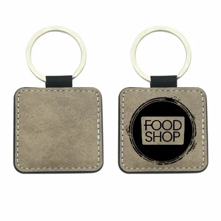 Sublime Square Leather Keychain Sublime Square Leather Keychain - Custom Hats Now