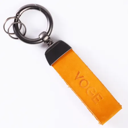 Leather Tag Keychain Leather Tag Keychain - Custom Hats Now