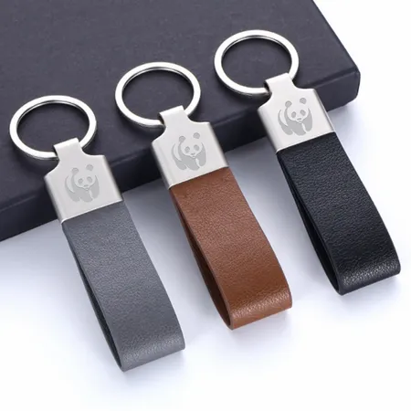 Elegant Loop Leather Keychain Elegant Loop Leather Keychain - Custom Hats Now