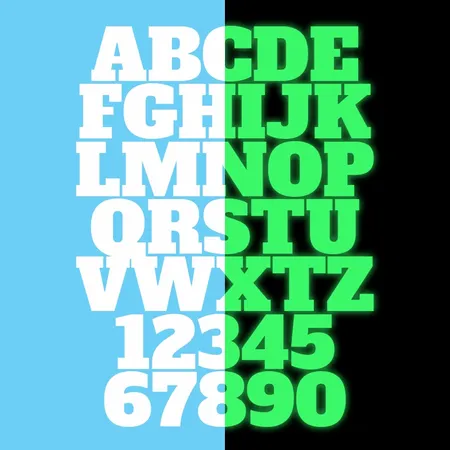 Alphanumeric Glow In The Dark Patches - Custom Hats Now