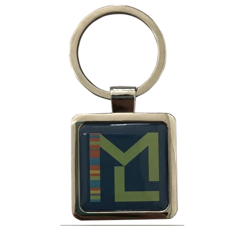 Epoxy Square Metal Keychain Epoxy Square Metal Keychain - Custom Hats Now