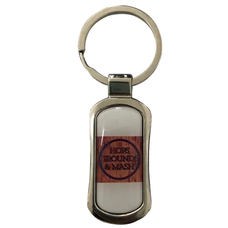 Stylish Rectangle Metal Keychain Stylish Rectangle Metal Keychain - Custom Hats Now