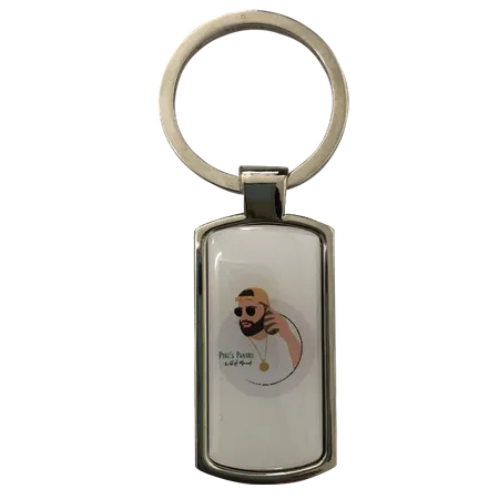 Straight Rectangle Metal Keychain Straight Rectangle Metal Keychain - Custom Hats Now