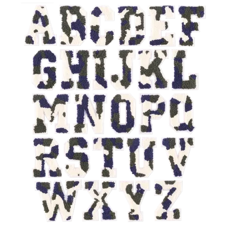 Chenille Camo Letters Patches - Custom Hats Now