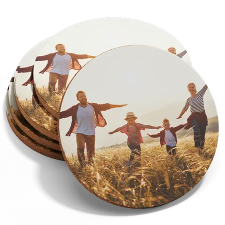 Custom Photo Fiberboard Coasters - Custom Hats Now