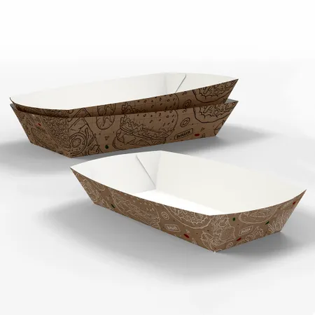 Paper Food Tray - Custom Hats Now