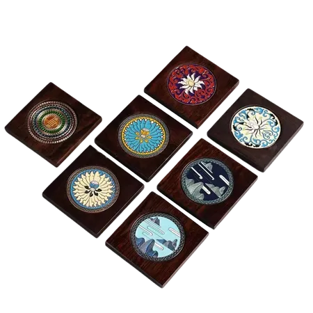 Customized Ebony Alloy Coaster - Custom Hats Now