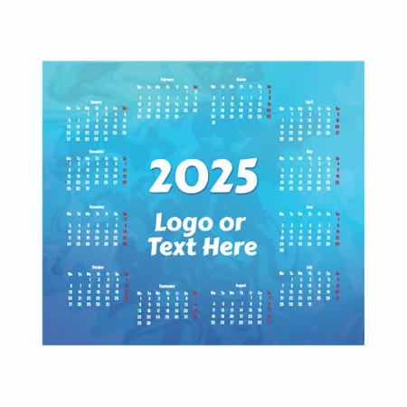 Light Blue Calendar Mouse Pad Light Blue Calendar Mouse Pad - Custom Hats Now