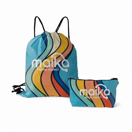Drawstring Bag and Pouch Set Drawstring Bag and Pouch Set - Custom Hats Now