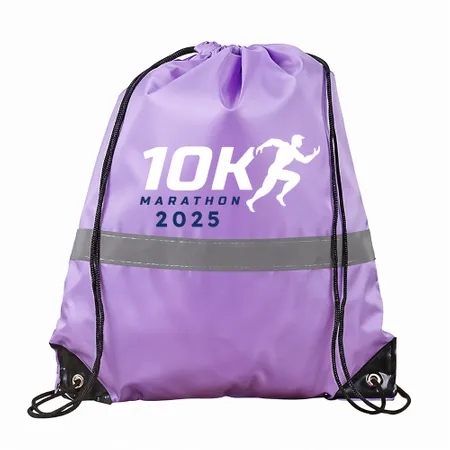 Drawstring Bags With Reflective Strip Drawstring Bags With Reflective Strip - Custom Hats Now