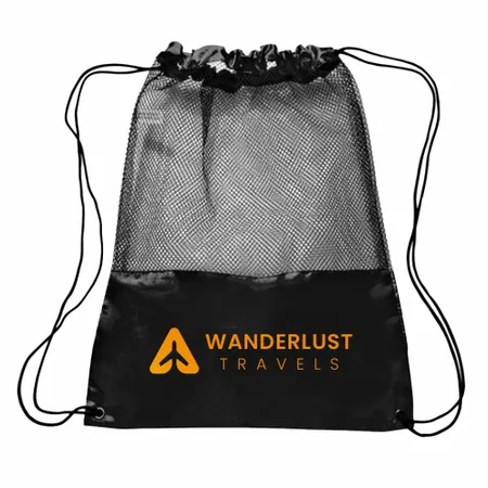 Mesh Drawstring Bag Mesh Drawstring Bag - Custom Hats Now
