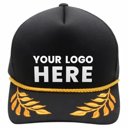 Pitbull Cambridge PB306 5 Panel Sponge Trucker Hat Bay Gold Leaf Foam Cap Pitbull Cambridge PB306 5 Panel Sponge Trucker Hat Bay Gold Leaf Foam Cap - Custom Hats Now