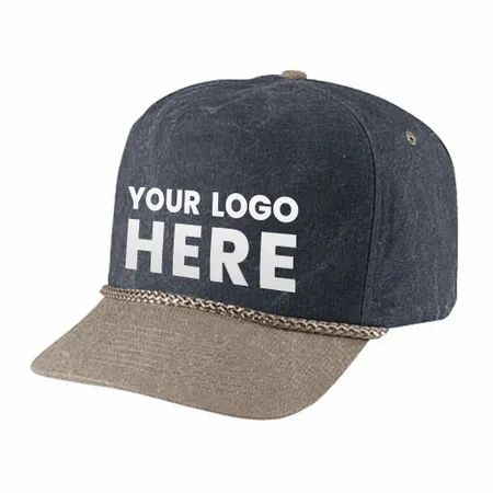 Cobra SWT-2 5 Panel Stone Washed Canvas 2-Tone Hat - Custom Hats Now