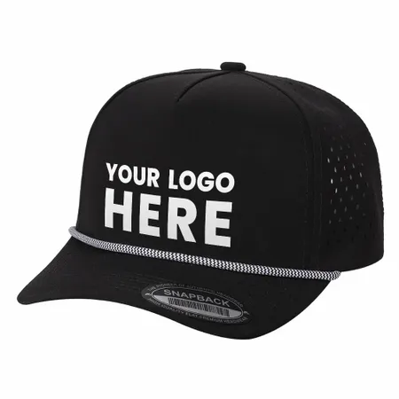 Unbranded 5 Panel Perforated Laser Mesh Rope Hat - Custom Hats Now
