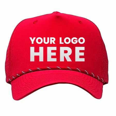 Cobra XFR 5 Panel Structured Perforated Laser Cut Back Hat, Mix Colors Rope - Custom Hats Now