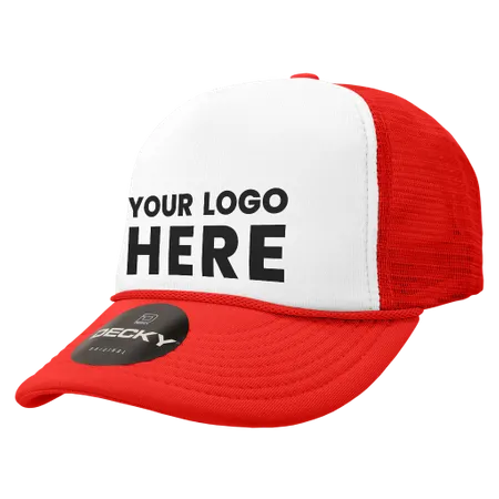 Decky 210 Blank Foam Trucker Hat, Two Tone Mesh Back Cap - Custom Hats Now