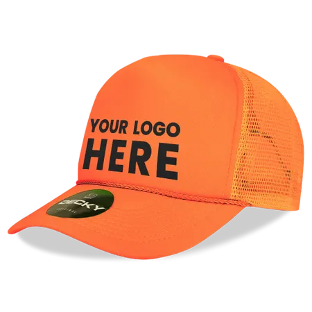 Decky 221 Neon Foam Trucker Cap, 5-Panel Mesh Back Hat Decky 221 Neon Foam Trucker Cap, 5-Panel Mesh Back Hat - Custom Hats Now