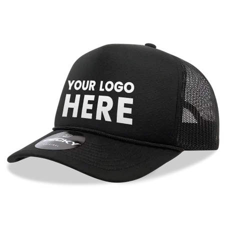 Decky 6025 Mid Profile, 5 Panel Foam Trucker Hat Decky 6025 Mid Profile, 5 Panel Foam Trucker Hat - Custom Hats Now