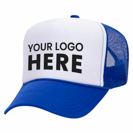 Otto 39-165 5-Panel High Crown Foam Trucker Hats - White Front Colors - Custom Hats Now