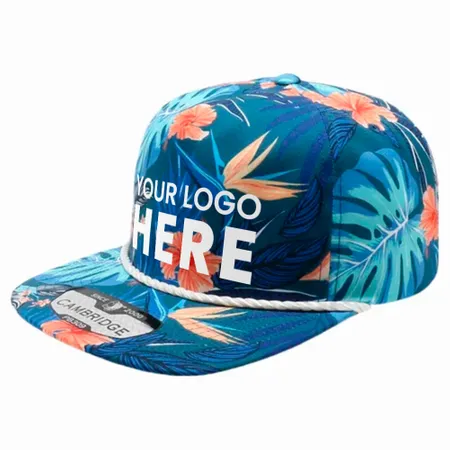 Pitbull Cambridge PB309 5 Panel Unstructured Floral Rope Hat - Custom Hats Now